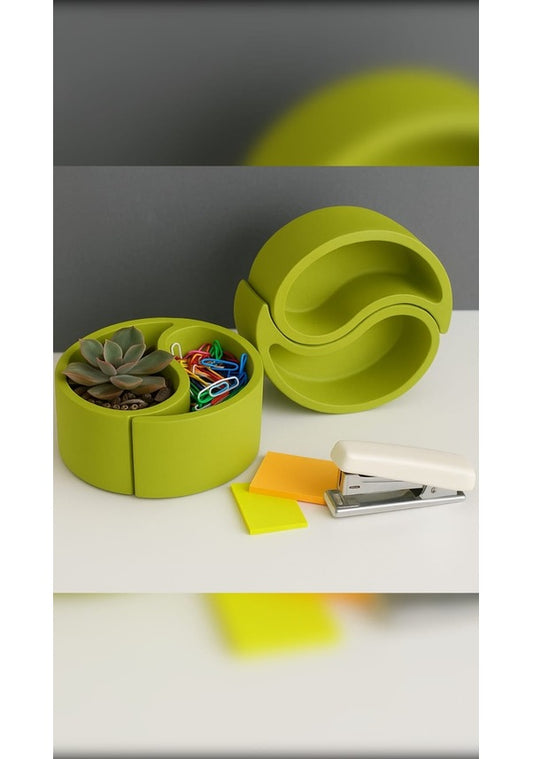 El Yapımı Yin Yang Şeklinde Dekoratif Saklama Kabı / Saksı – 2’li Set