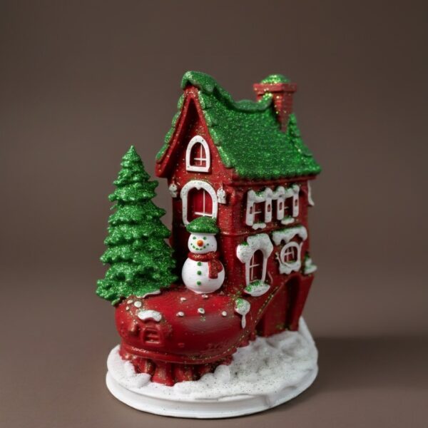 Noel Baba evi 12 cm taban 9x8 cm