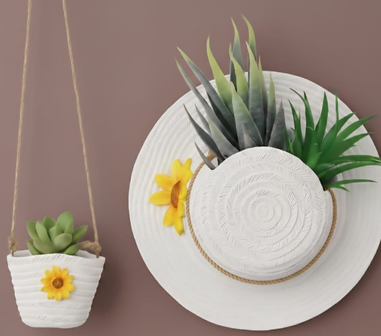 Şapka Çanta Duvar Süsü - Kalıp